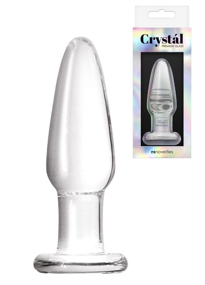 Plug en verre transparent de petite taille - en vente chez Sophie Libertine Vannes