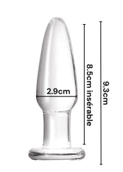 Plug anal en verre élégant - Surface lisse sensation pure - Sophie Libertine Vannes