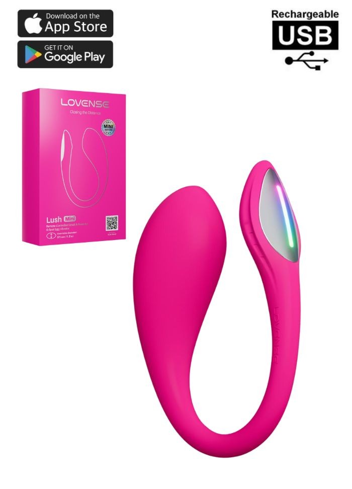 Lush mini de la marque lovense vibarn connecté et rechargeable avec un diamètre de 31 mm et un corps en silicone doux