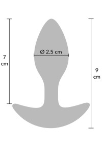 Plug anal de 2.5 cm sur 9 cm avec poids interne de 90gr - Sophie Libertine Vannes