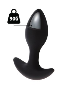 Plug anal lesté de petite taille avec un poids de 90gr - Plug en silicone noir