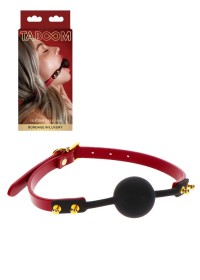 Baillon boule en silicone noir - Accessoire bdsm chic noir, or et bordeaux en vente chez Sophie Libertine Vannes