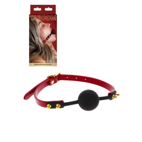 Baillon boule en silicone noir - Accessoire bdsm chic noir, or et bordeaux en vente chez Sophie Libertine Vannes