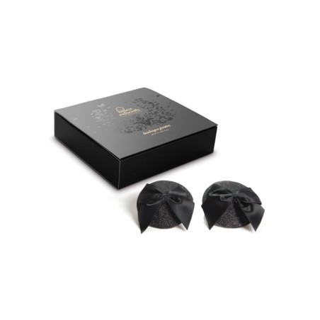 Nippies décoration pour seins - forme ronde avec un nœud en ruban de satin - Sophie Libertine Vannes