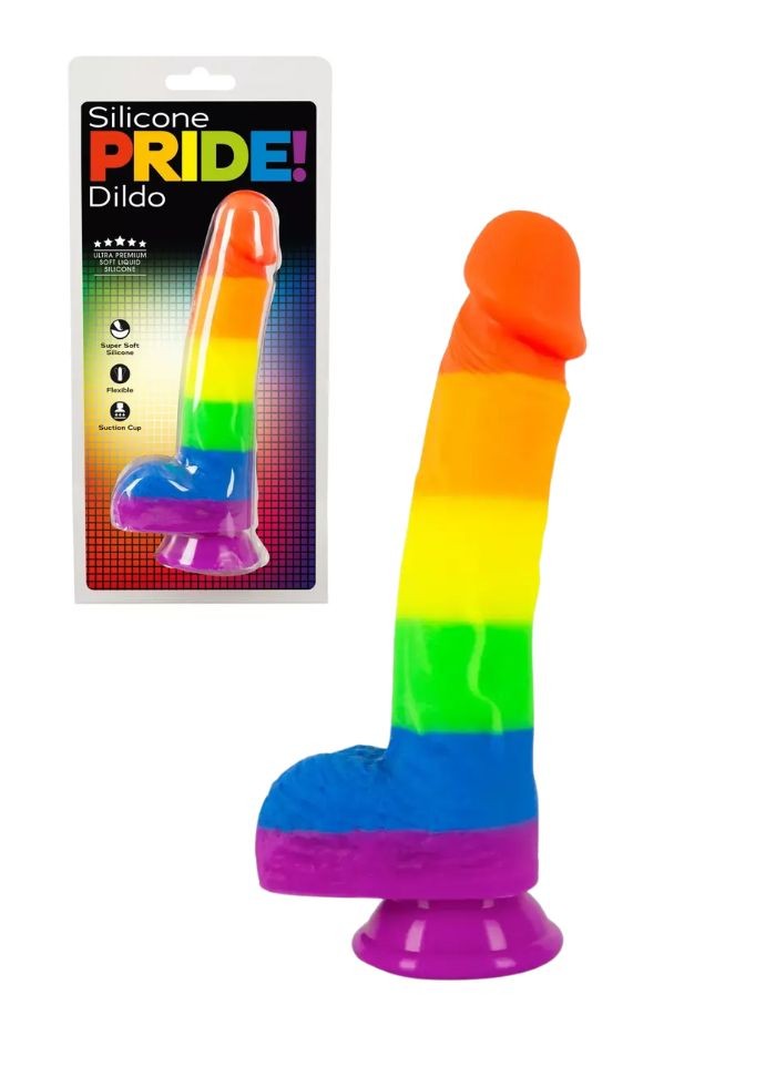 Gode ventouse simple au couleur de la Pride - Sophie Libertine Vannes