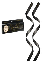 Ruban en satin noir pour attache poignets et chevilles - Sophie Libertine Vannes