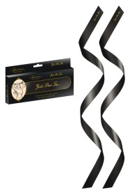 Ruban en satin noir pour attache poignets et chevilles - Sophie Libertine Vannes