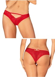 Lingerie chic et sexy pour femme - Tanga sexy en dentelle rouge - Sophie Libertine