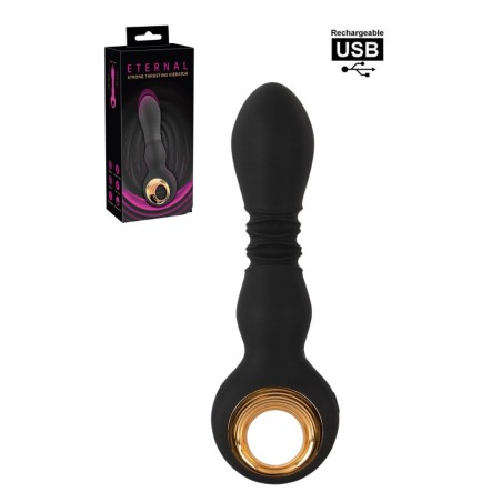 Sextoy mixte avec stimulation par poussée va-et-vient avec vibration - vibro anal ou vaginal
