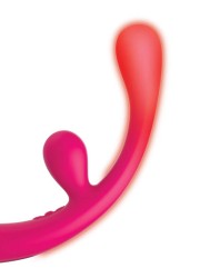 Vibromasseur pénétrant et externe pour double stimulation chauffe et vibre