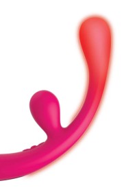 Vibromasseur pénétrant et externe pour double stimulation chauffe et vibre