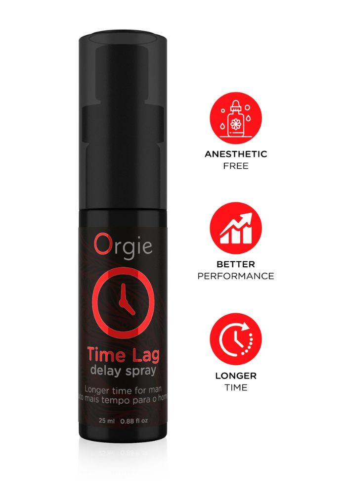 Spray retardant masculin ORGIE Time Lag pour aider à maitriser et retarder son éjaculation