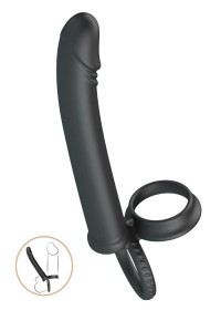 Gode de petite taille avec deux anneaux péniens pour le maintenir en place sur le pénis