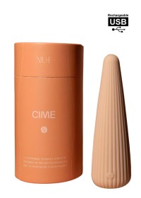 Vibromasseur féminin Cime, design élégant en silicone souple de couleur nude