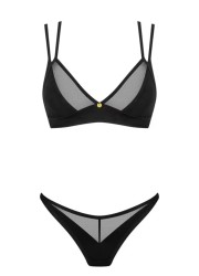 Lingerie sexy pour femme ensemble soutien gorge sans armature et string assorti