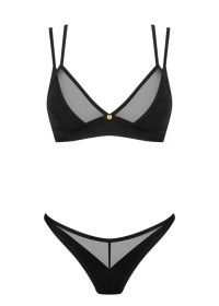 Lingerie sexy pour femme ensemble soutien gorge sans armature et string assorti