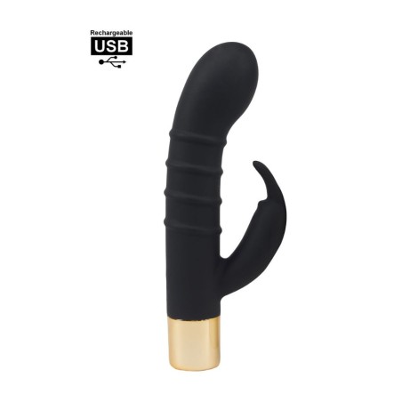 Mini vibromasseur type rabbit double stimulation pour femme pénétrant et externe