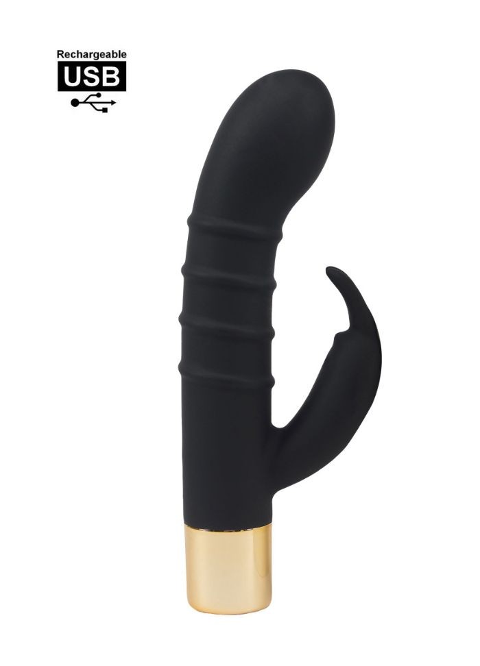 Mini vibromasseur type rabbit double stimulation pour femme pénétrant et externe