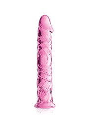 Gode en verre rose transparent - Compatible jeux chaud / froid et ultra réaliste
