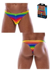 Lingerie masculine tendance aux couleurs du drapeau de la LGBT - Sophie Libertine