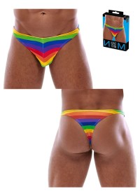 Lingerie masculine tendance aux couleurs du drapeau de la LGBT - Sophie Libertine