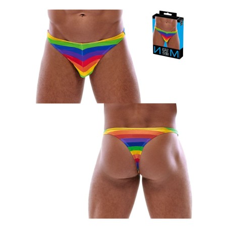 Lingerie masculine tendance aux couleurs du drapeau de la LGBT - Sophie Libertine