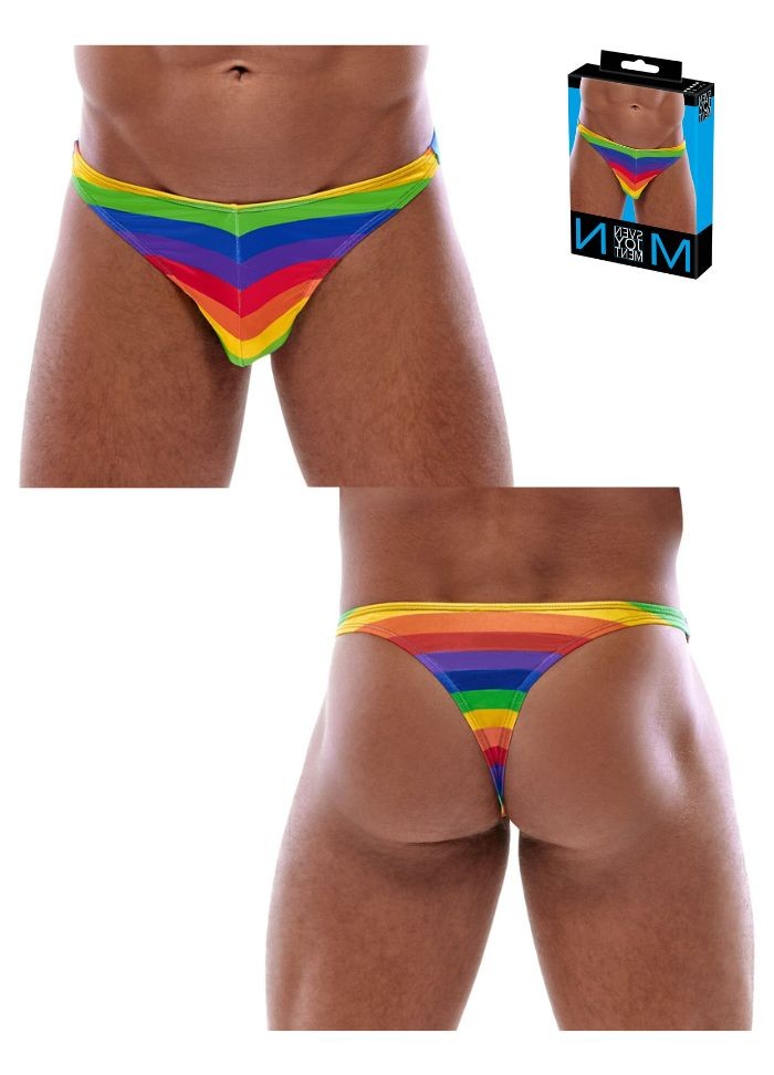 Lingerie masculine tendance aux couleurs du drapeau de la LGBT - Sophie Libertine
