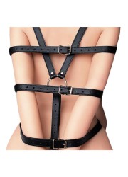 Sangles de restriction noires présentées chez Sophie Libertine Vannes.