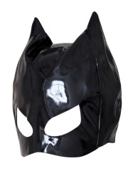 Masque Catwoman noir en vinyle chez Sophie Libertine Vannes