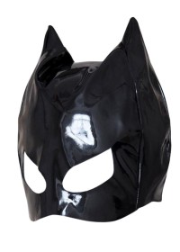 Masque Catwoman noir en vinyle chez Sophie Libertine Vannes
