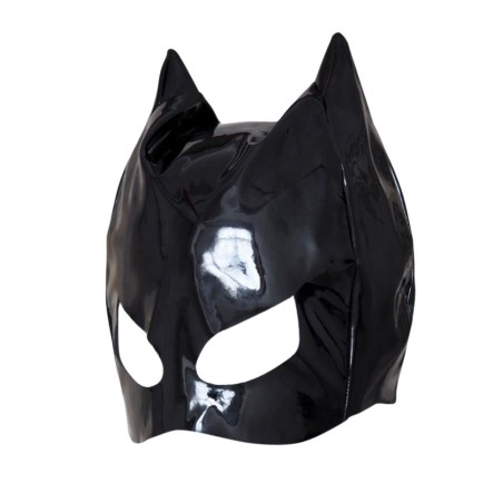 Masque Catwoman noir en vinyle chez Sophie Libertine Vannes