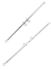 Barre d'écartement réglable de 60 à 90 cm compatibles avec des menottes pour poignets et chevilles.