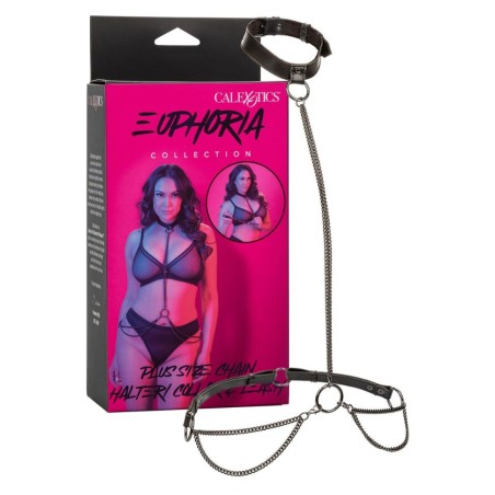 Collier avec laisse et chaine Harnais BDSM grande taille - en vente chez Sophie Libertine Vannes