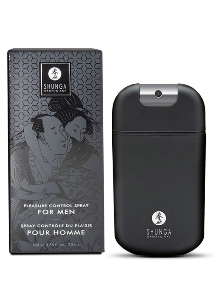 Découvrez le spray retardant homme Shunga Pleasure Control 20 ml chez Sophie Libertine, votre love shop breton