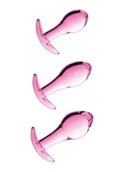 Coffret avec trois plugs en verre 2,5 à 3,1 cm - Sophie Libertine Lorient