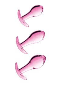 Coffret avec trois plugs en verre 2,5 à 3,1 cm - Sophie Libertine Lorient