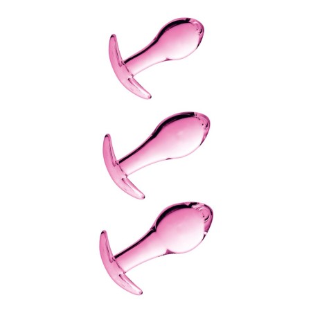Coffret avec trois plugs en verre 2,5 à 3,1 cm - Sophie Libertine Lorient