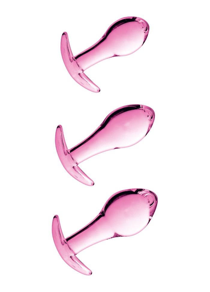 Coffret avec trois plugs en verre 2,5 à 3,1 cm - Sophie Libertine Lorient