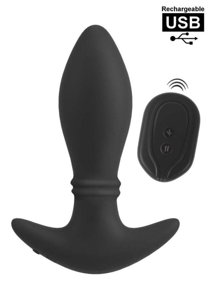 Plug anal vibrant 4,8 cm avec anneaux mobiles - Sophie Libertine Vannes