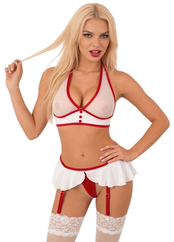 Tenue d'infirmière sexy - Costume lingerie - en vente chez Sophie Libertine Vannes